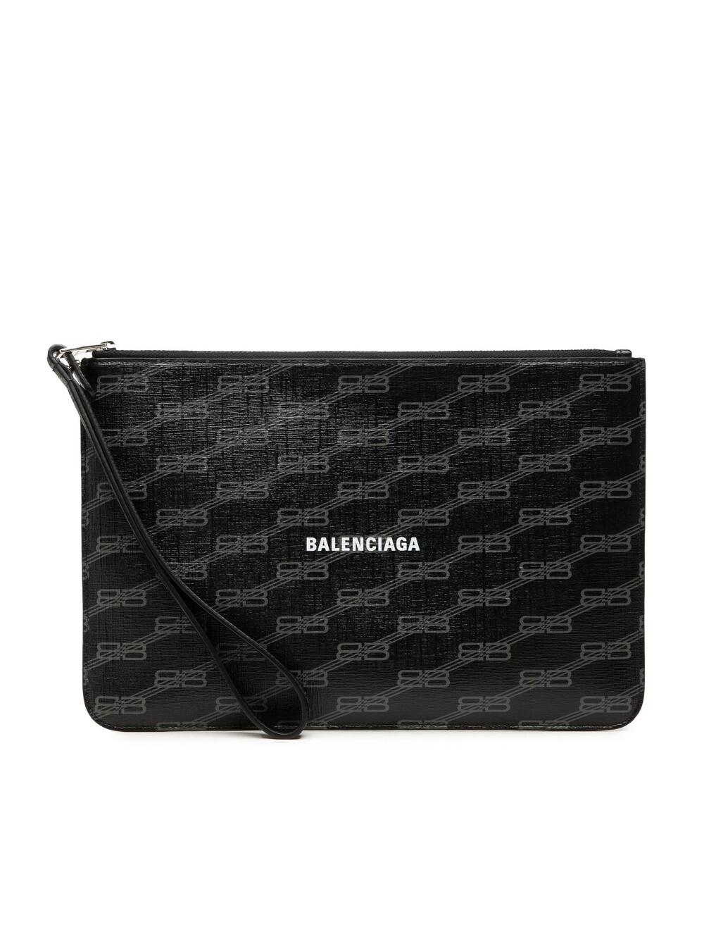 Balenciaga Bb Coated Canvas Wristlet #363627B44B